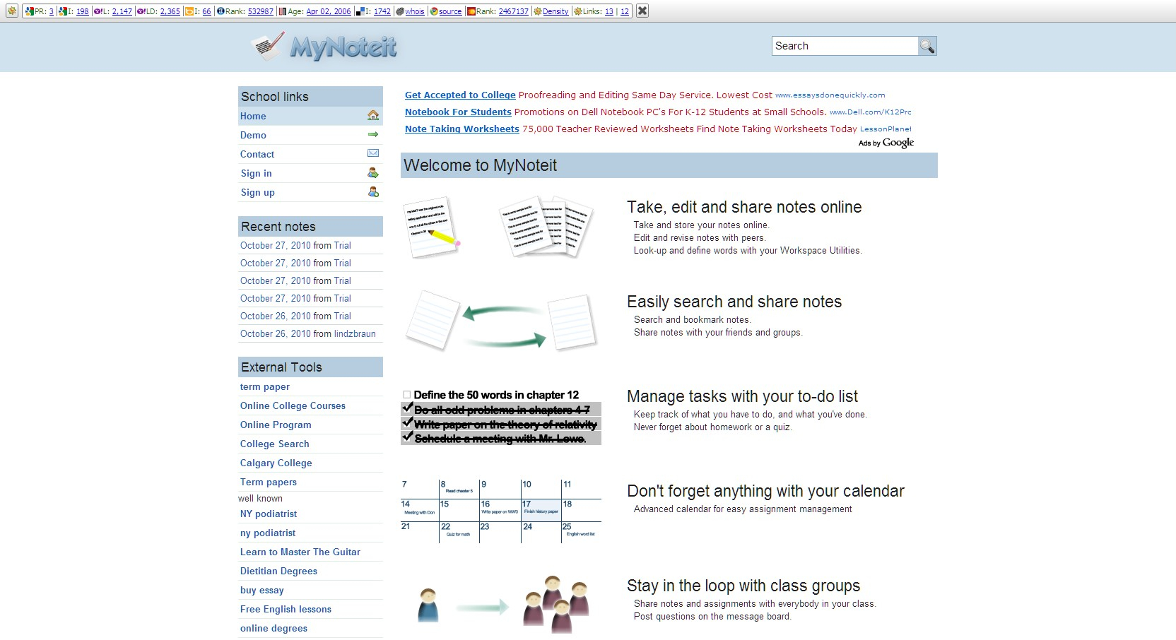 MyNoteIt – Online Note Organizer