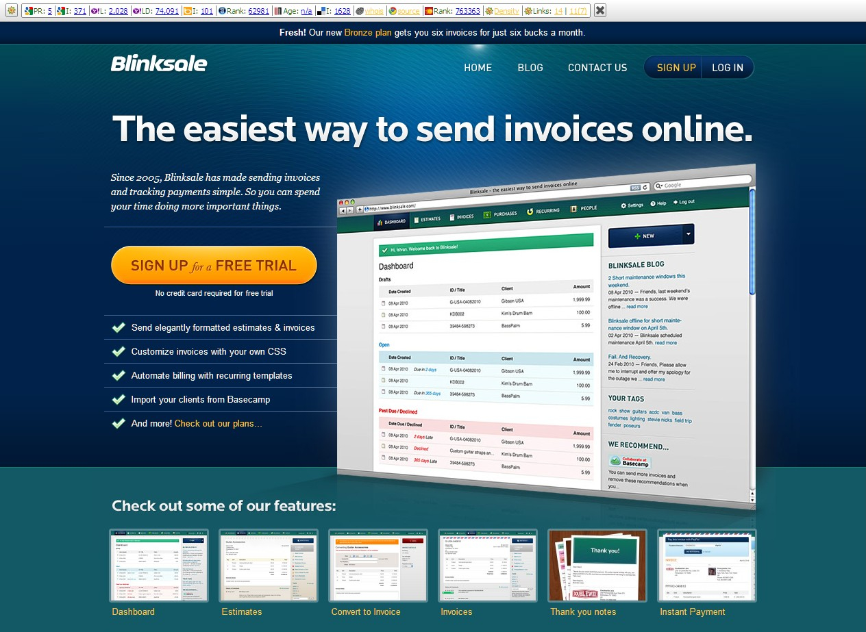 Blinksale – Online Invoicing